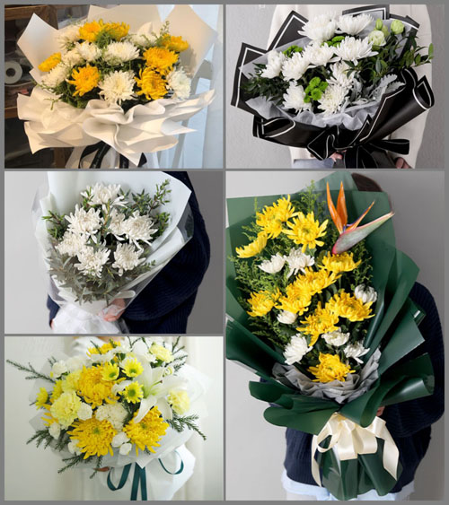 山东青岛即墨市移风店镇大蓝家庄村白事花束代送